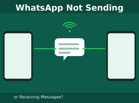 Illustration showing WhatsApp messages not sending or receiving between two phones