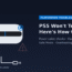 Illustration of a PS5 console with a warning icon and power cable, showing tips for fixing a PS5 that won't turn on