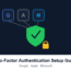 Illustration of a shield with a checkmark connected to Google, Apple, and Microsoft account icons, representing two-factor authentication setup