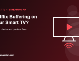 Illustration of a TV with a play button and Wi-Fi signal for a guide to fixing Netflix buffering on a smart TV