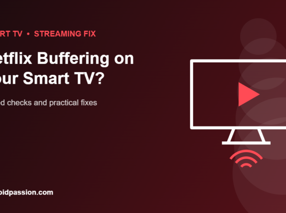 Illustration of a TV with a play button and Wi-Fi signal for a guide to fixing Netflix buffering on a smart TV