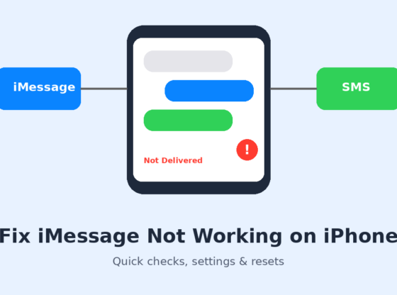 Illustration of an iPhone showing a failed iMessage and an SMS fallback